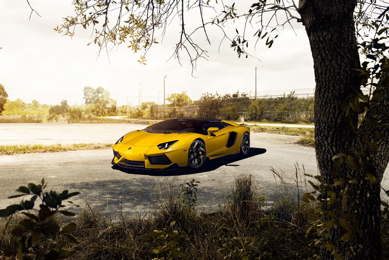 Front, Supercar, Lamborghini, 1080P, Vorsteiner, Aventador, LP700-4, Roadster, Yellow