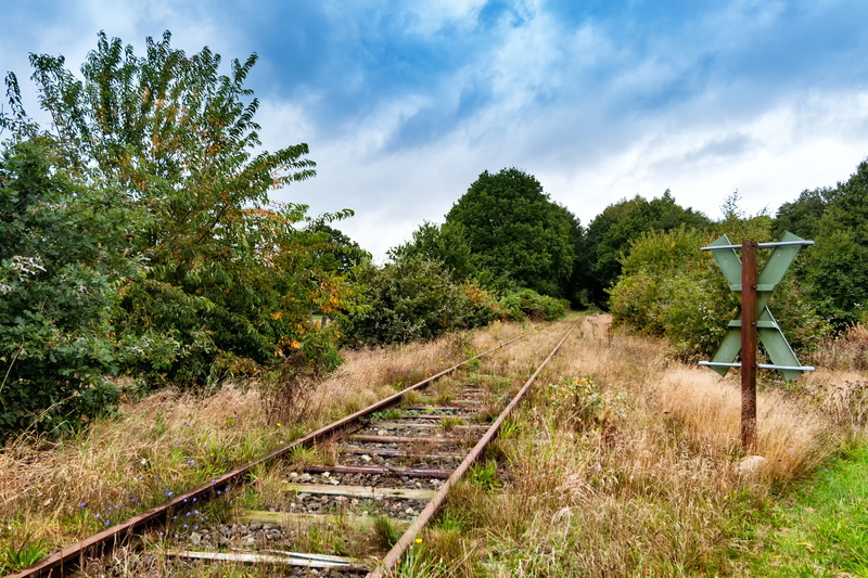 railroad Track, wooden sleepers, train, railway tracks, direction, tree, railways, sky, day, outdoors, shipping being lost, growth, no People, diminishing perspective