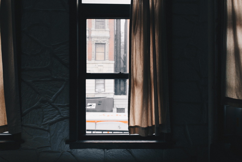 curtain, beside, home interior, indoors, building, wooden, urban, built structure, furniture, house, sunlight, clear, window, black, new york, glass, glass - material