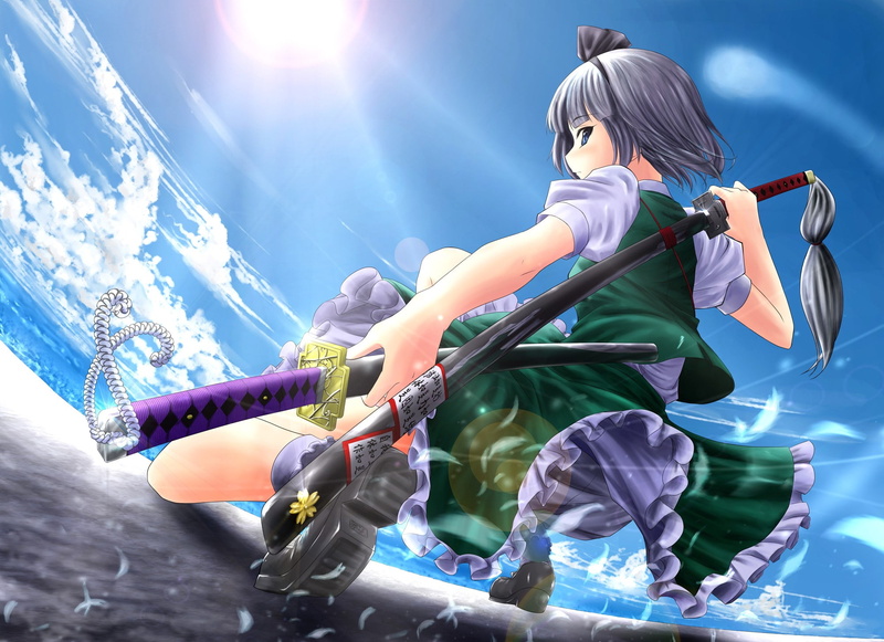 Konpaku Youmu, sword, 1080P, anime girls, Touhou