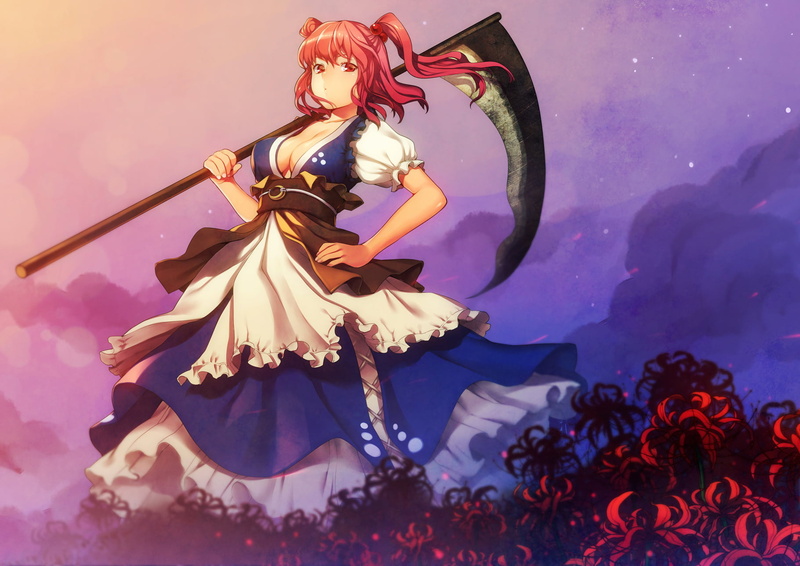 720P, shinigami, Touhou, Onozuka Komachi