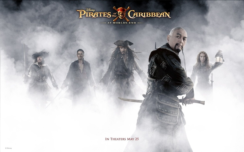 Geoffrey Rush, Orlando Bloom, pirates, Will Turner, Elizabeth Swann, Chow Yun-Fat, Keira Knightley, digital, disney, Captain Sao Feng, 1080P, caribbean