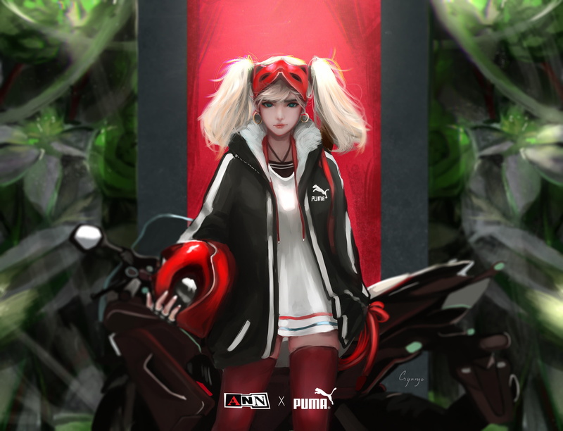 Ann Takamaki, Video Game, Green Eyes, 4K, Woman, Blonde, Girl, Megami Tensei, Twintails