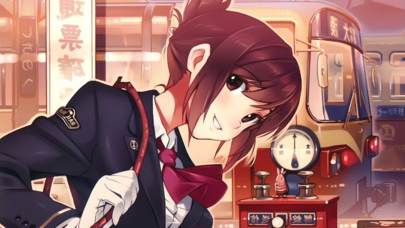 human representation, business, Sakurai Aoi, anime, representation, clothing, Rail Wars, no people, redhead, menswear, mask, indoors, art and craft, glass - material