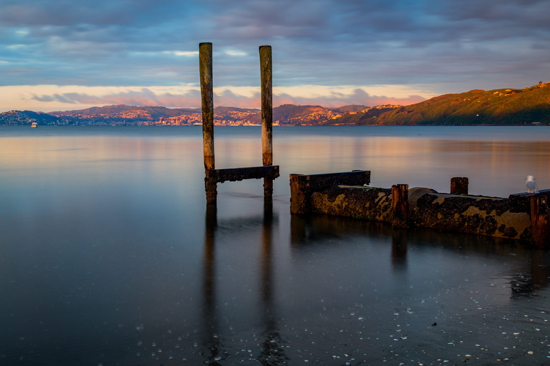 waterfront, tranquility, water, lake, cloud - sky, wellington, beauty in nature, non-urban scene, tranquil scene, nature, idyllic, built structure, ocean
