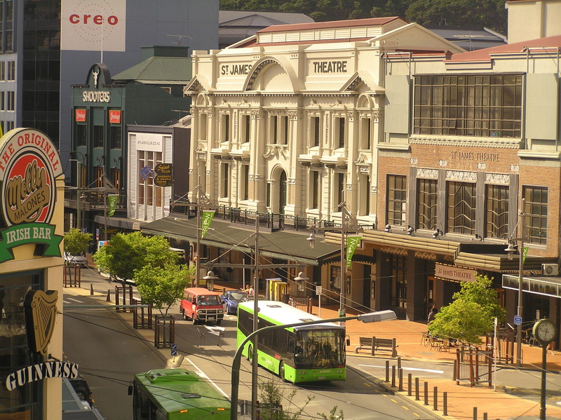 transportation, editorial, built Structure, zealand, Wellington, 1080P, incidental people, nature, architecture, outdoors, land vehicle, st james theatre