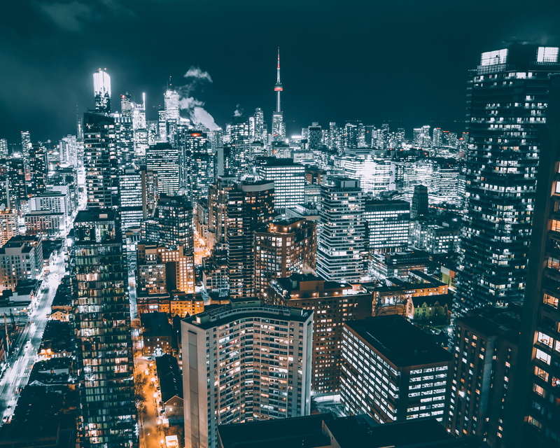 urban skyline, city, crowd, eye, tall - high, top, tower, office, spire, modern, cn tower, outdoors, buildings, metropolitan, office building exterior