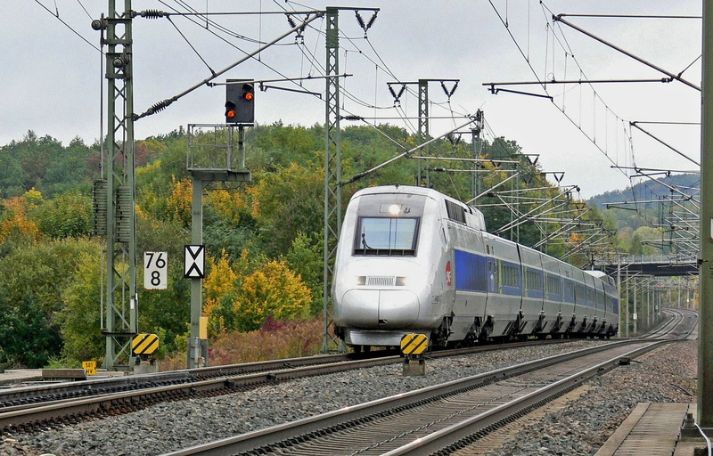 space stuttgart, 1080P, mode of transportation, public transportation, electricity, french, technology, tgv est, train - vehicle, sky, railroad track