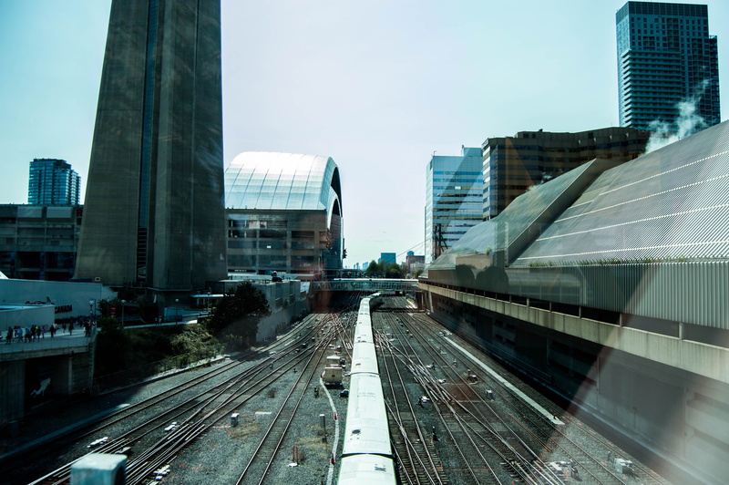 day, union station, modern, railway, office building exterior, public transportation, built structure, toronto, summer, skyscraper, metro toronto convention centre