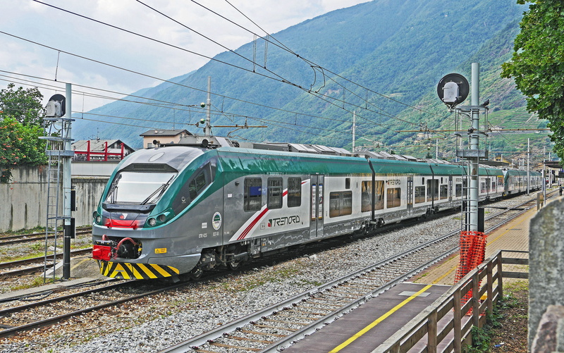 etr 425, no people, electricity, siding, day, railroad track, final destination, travel, nature, train, italy, etr425, trenord, new, green, built structure