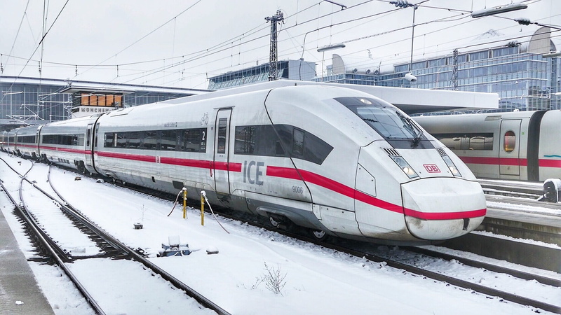 railway station, outdoors, architecture, 1080P, train - vehicle, nature, cable, ice 4, cold temperature, station, mode of transportation, land vehicle