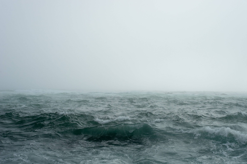 sea, sky, outdoors, fog, storm, ocean, mist, 4K, nature