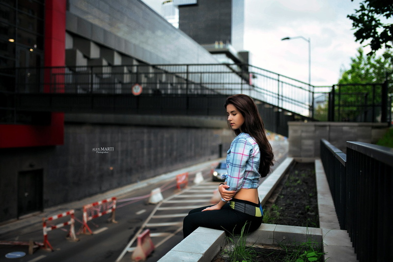 alex marti, women outdoors, Polina Stelmakh, casual clothing, adult, transportation, railing, architecture, model, young adult, leisure activity, outdoors