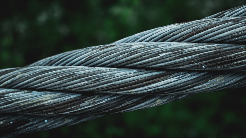 spiral, focus on foreground, steel rope, bokeh, nature, tied up, durability, ropes, pattern, wires, still life, rope, connection, flexibility, Cable, wire