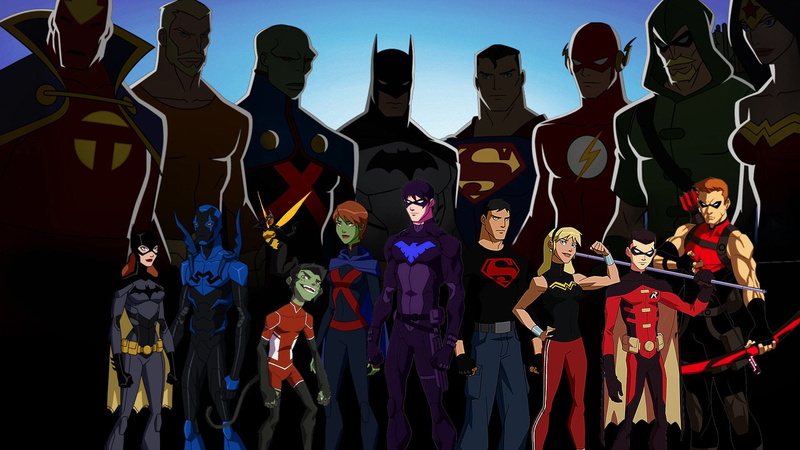 art and craft, Batgirl, Blue Beetle (DC Comics), costume, standing, craft, multi colored, Superboy, Green Arrow, Batman, people, real people, Miss Martian