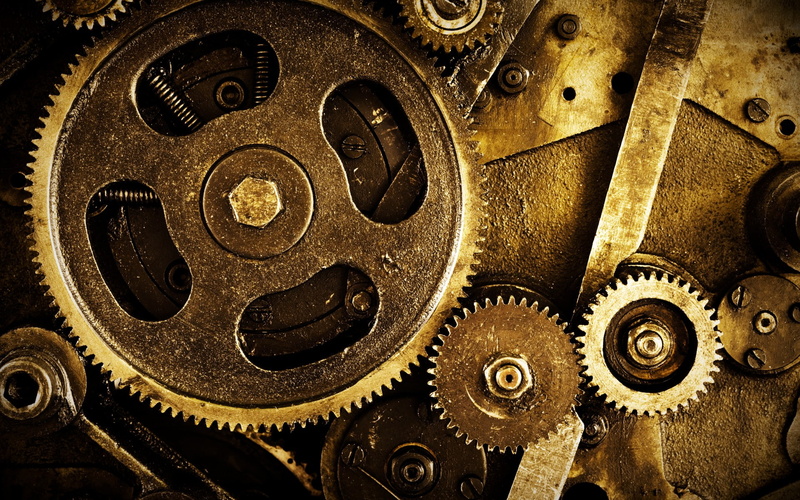 1080P, nuts, assorted, mechanism, gears, steampunk