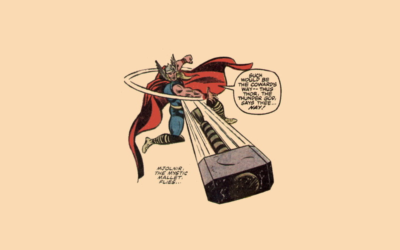720P, drawing, sketch, thor, cartoon/comic, hd, hammer