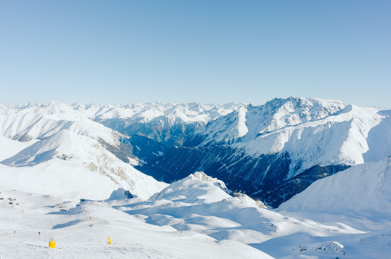 panorama, peak, vacations, alps, sky, high, glacier, 2K, snowy, switzerland, hill, resort, clear, outdoor, piste, winter, mountain, rock, environment