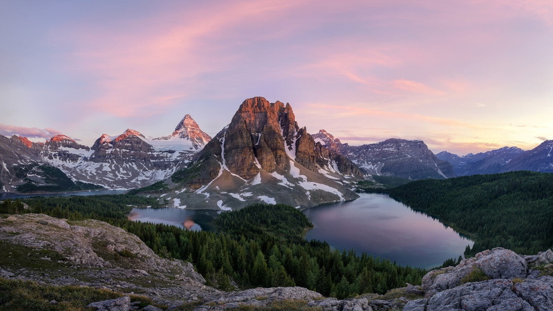 1080P, mountain peak, lake magog, tourist attraction, wilderness, tranquil scene, environment, mountain, sky, cloud - sky, snowcapped mountain, formation