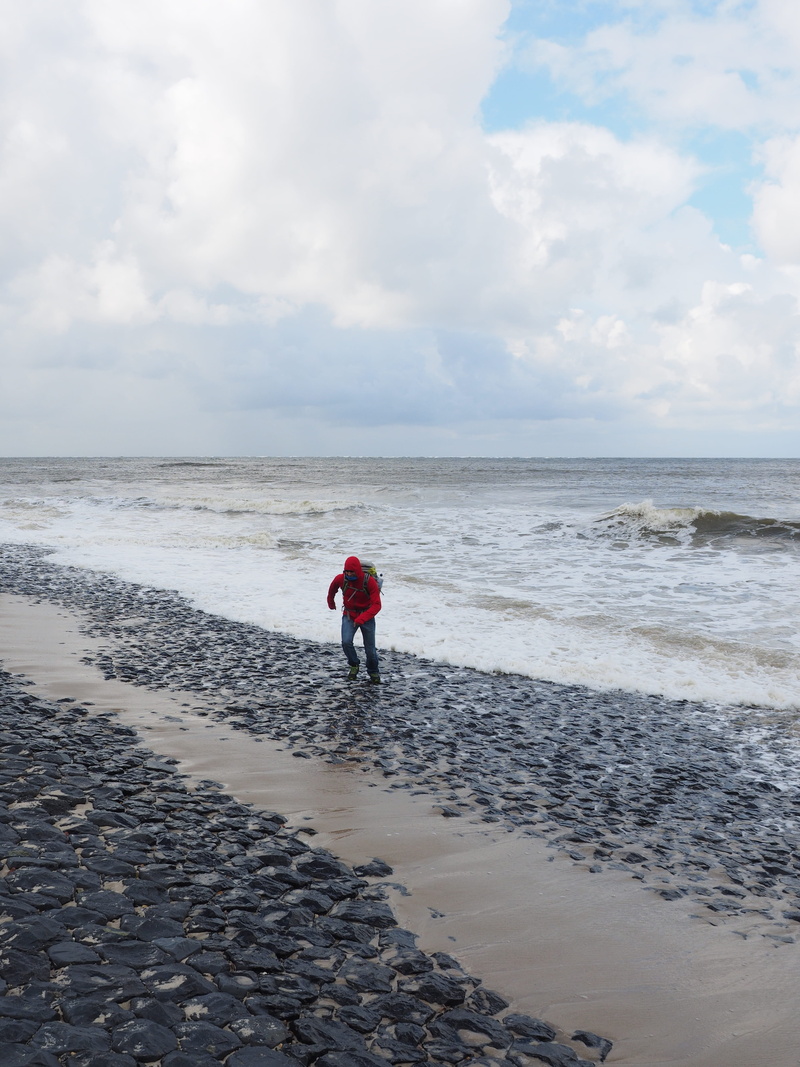 nature, water, coast, sand beach, sylt, rear view, sea, one person, human, escape on the, forward, cut off, land, 4K, cloud - sky, sandbar, full length