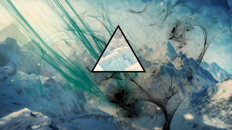 abstract, 1080P, mt, everest, triangle, digital/artwork, hd