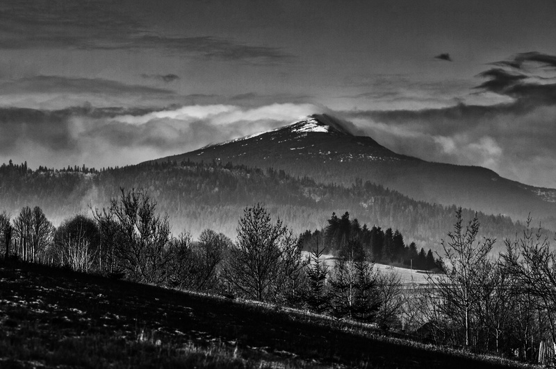 tranquility, beskidy, snowcapped mountain, highest, sky, poland, fujijama, environment, day, scenics - nature, beskid, landscape, cloud - sky, plant, land