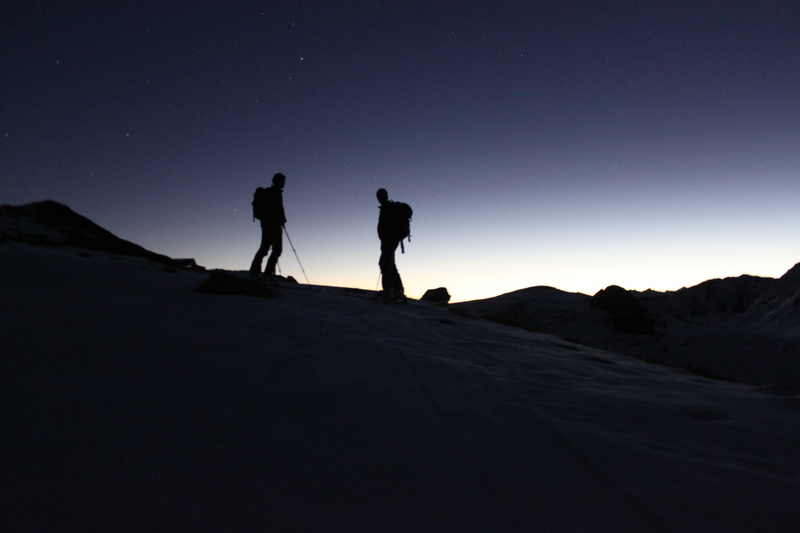 leisure activity, alpine, backcountry skiiing, tyrol, skies, scenics - nature, silhouette, beauty in nature, zillertal, early in the morning, 2K, mountain range