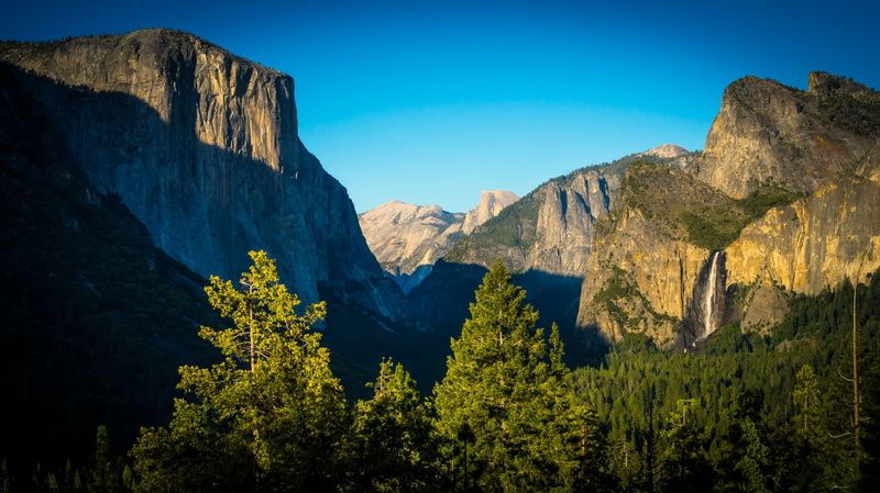 travel destinations, 2K, environment, landscape, coniferous tree, plant, scenics, mountain, national, mountain peak, tunnel view, blue, yosemite, beauty in nature