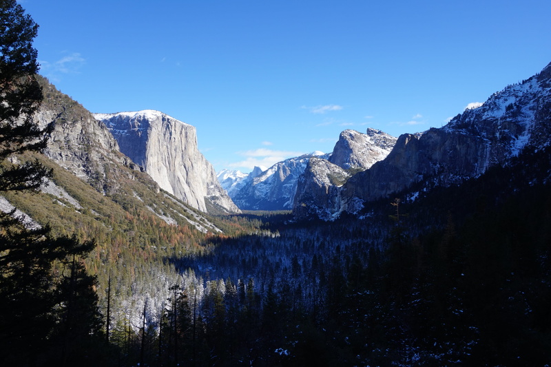 tranquility, tunnel view, snowcapped mountain, environment, mountain, california, tree, yosemite, scenics - nature, blue, water, valley, lake, coniferous tree