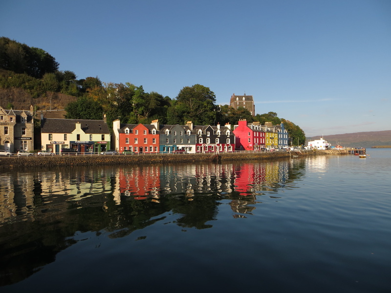 harbour, fishing, sea, day, architecture, lake, colorful, town, scotland, clear sky, mull, residential district, picturesque, tree, plant, building, water