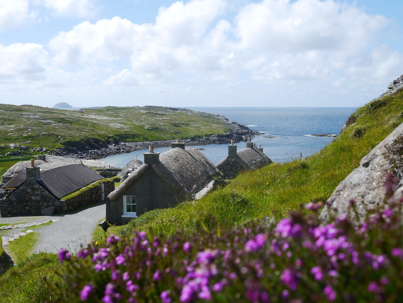 land, cloud - sky, scenics - nature, horizon over water, water, flowering plant, no people, day, architecture, 4K, sea, lewis, tranquil scene, outdoors