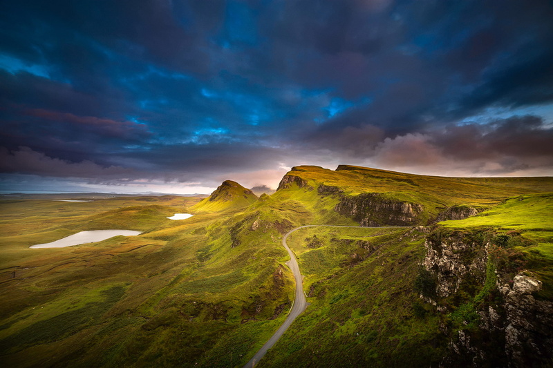 the sky, the archipelago of the Inner Hebrides, Scotland, hills, Isle of Skye, 1080P, mountains