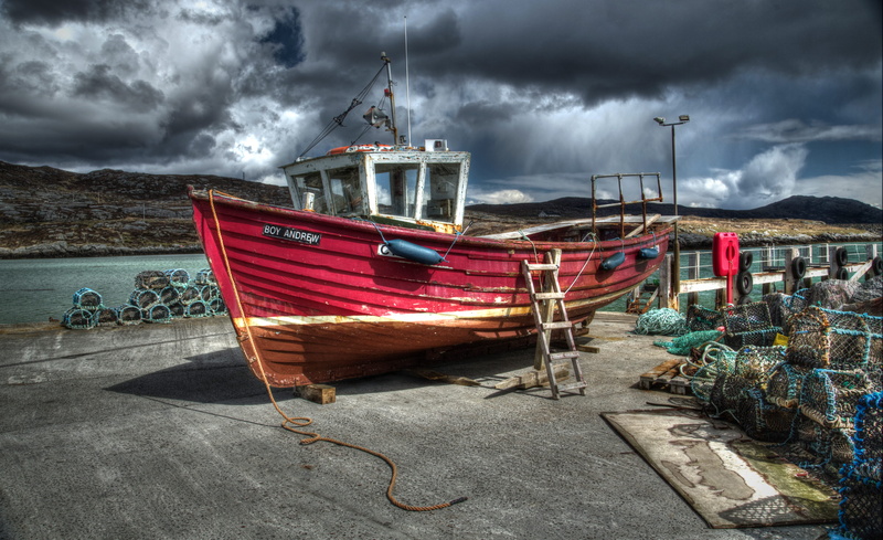 hebrides, cloudscape, nautical vessel, sailboat, dramatic sky, 5K, nature, ominous, cloud - sky, sea, storm cloud, ship, sky, united kingdom, water, outdoors
