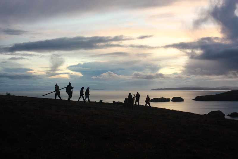 tranquility, cloud - sky, 4K, community, scotland, beauty in nature, isle of lewis, clouds, silhouettes, isles, sunset, men, leisure activity, lifestyles