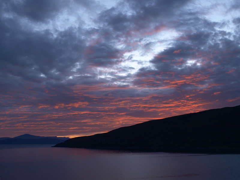 dark, 1080P, dramatic sky, idyllic, lake, tranquility, silhouette, landscape, sea, environment, ominous, abendstimmung, applecross, cloud - sky, outdoors