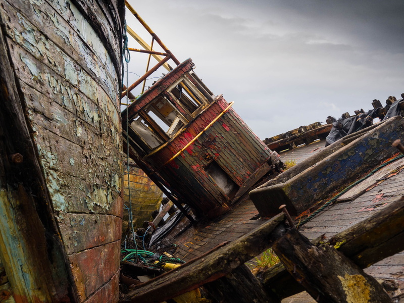 metal, boat, hebrides, abandoned, decline, deterioration, shipwreck, scotland, bad condition, no people, run-down, sea, damaged, wood - material, old, demolished