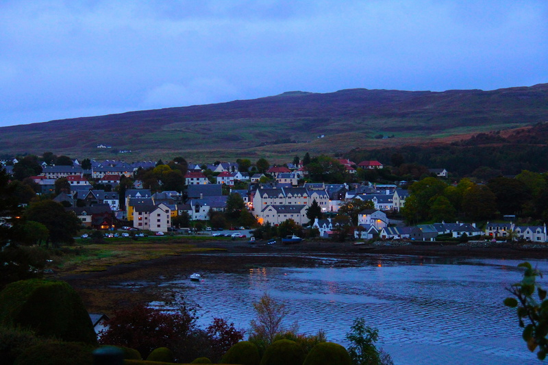 portree, building, hill, lake, sunset, travel, plant, vacation, 2K, tree, seashore, scotland, isle of skye, no people, building exterior, scenic, outdoors