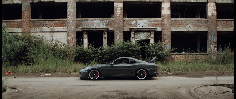 car, Toyota Supra MK4, industrial city, 2K