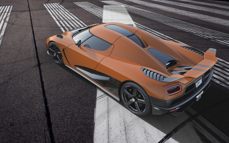 orange, spoiler, rear view, 1080P, supercar, hypercar, Koenigsegg, wing, Agera R, markup