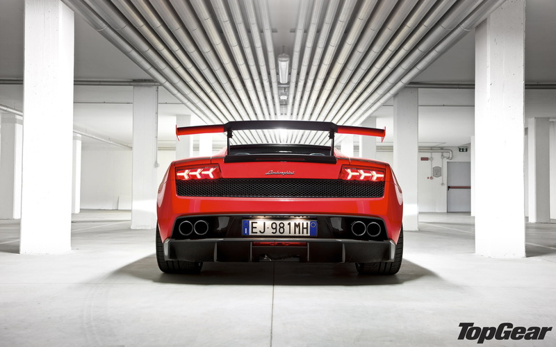 wing, supercar, top gear, sports, land vehicle, communication, pipe, LP570-4, motor vehicle, luxury, parking lot, public transportation, 1080P, red, parking garage