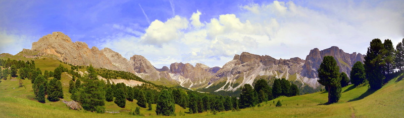 panoramic, mountain range, cloud - sky, dolomites, travel destinations, non-urban scene, sky, mountain, prato, outdoors, plant, tranquil scene, italy, nature