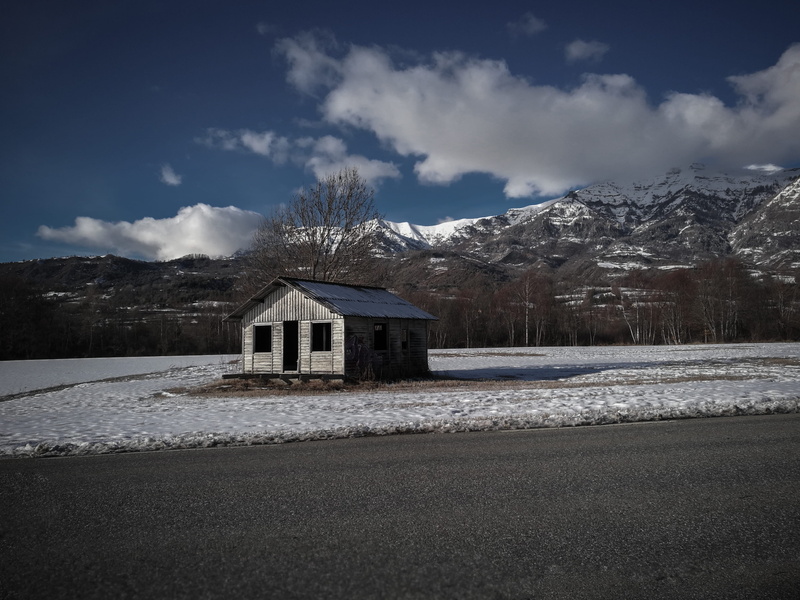 tranquil scene, 2K, snow, architecture, outdoors, france, tranquility, no people, urbex, abandoned, house, canon, landscape, hautes-alpes, built structure