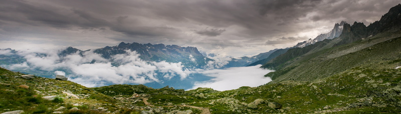 france, cloud - sky, panoramic, mountain, storm, mountain range, mont blanc massif, sky, clouds, rain, nature, dramatic sky, valley, panorama, ominous