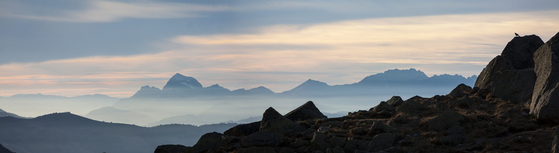 beauty in nature, chamonix, silhouette, horizon, quiet, aiguille du midi, rock - object, layers, cloud - sky, tranquil scene, no people, solid, tranquility