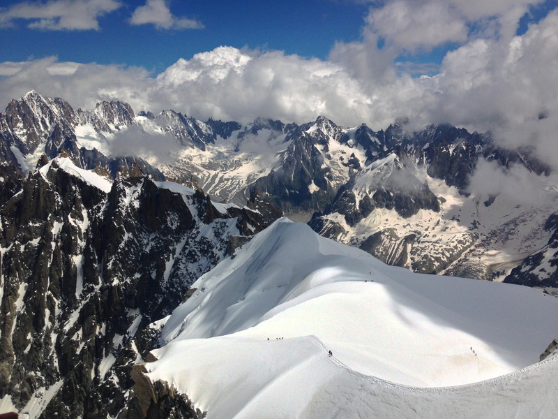 day, away, Alpine, Mountain, no people, europe, travel, scenics - nature, cloud - sky, tranquil scene, hiking, beauty in nature, aiguille du midi, snow