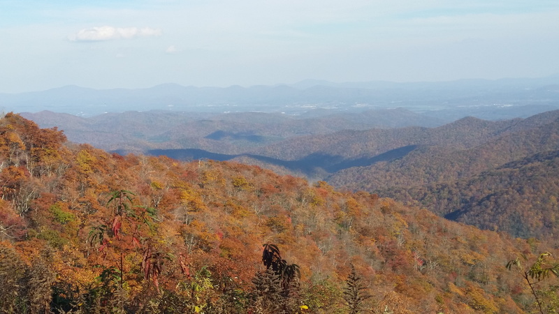 non-urban scene, autumn, sky, plant, mountains, scenics - nature, nature, fall leaves, mountain, tranquility, high angle view, remote, idyllic, environment