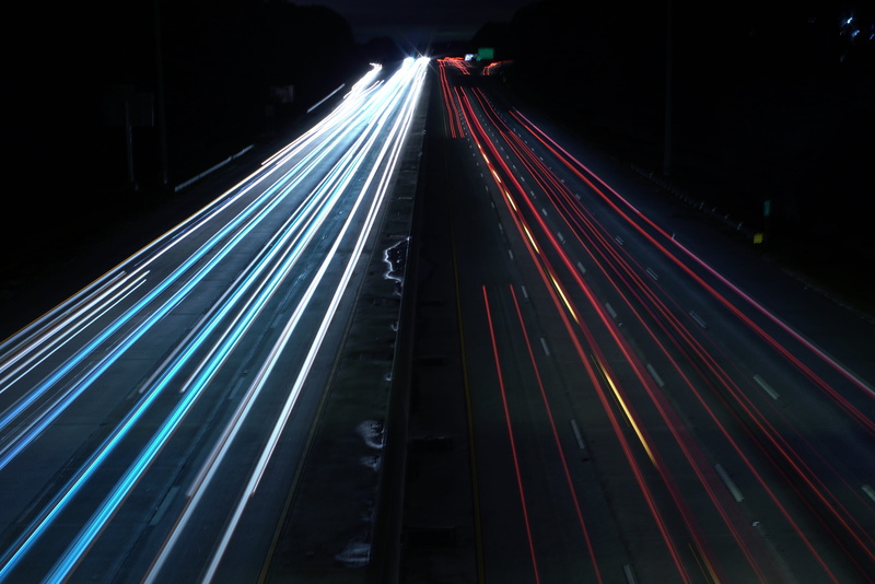 tail light, blurred motion, street, city life, long exposure, mode of transportation, 4K, traffic, light trail, city, architecture, united states, headlight