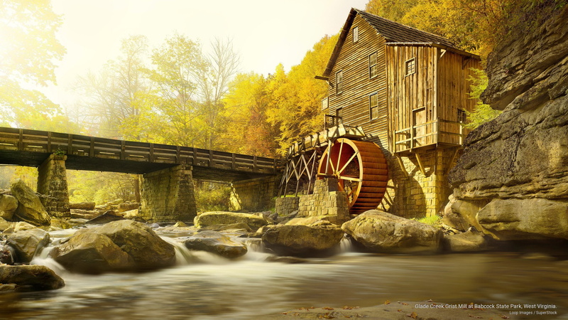 2K, west, babcock, grist, park, mill, glade, creek, virginia, North America, state