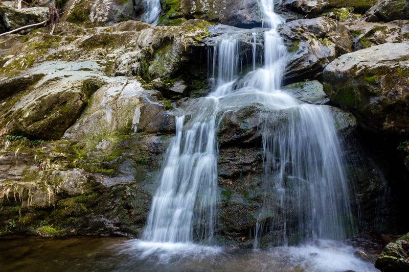 park, rock - Object, green Color, falling, waterfall, solid, outdoors, waterfalls, river, dark, stone - Object, 5K, land, long exposure, nature, scenics - nature