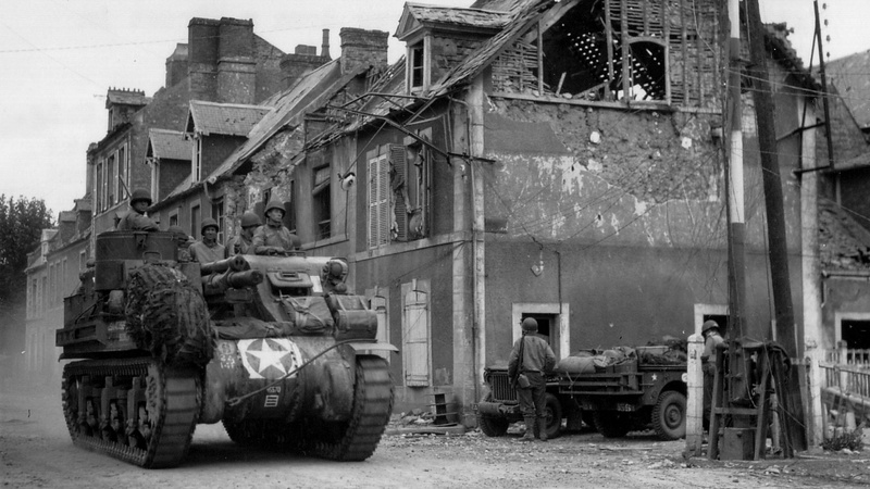 vintage, monochrome, tank, 1080P, ruin, World War II, war, military